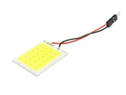 LED-Panel COB | 24 Chip 4x6 | mit Adaptern W5W, C5W, T4W
