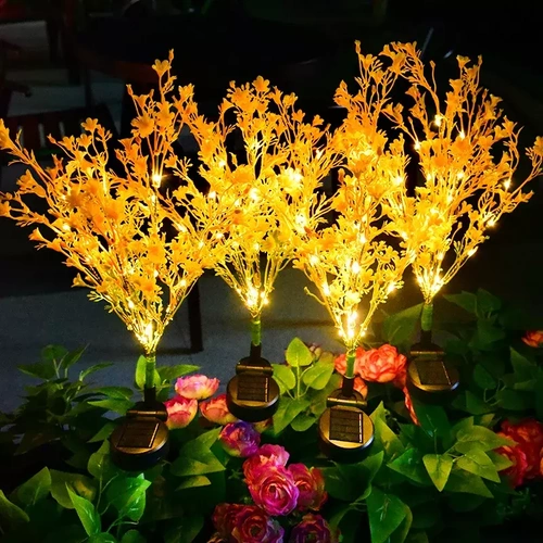 Solarblume | Solar-LED-Gartenlaterne Forsythie | 70 cm, 600 mAh | FLD-15-GELB