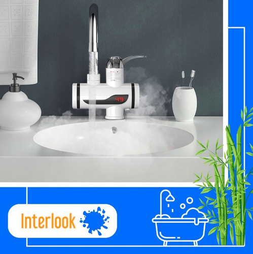 Elektrischer Duschbrausekopf mit Heizfunktion | einstellbar | Durchlauferhitzer mit Duschkopf | Weiß | RX-018D
