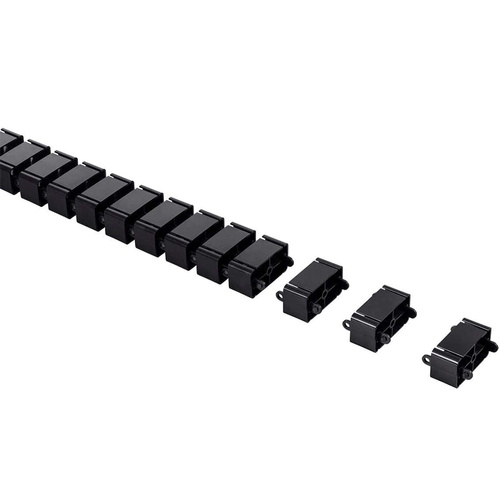 Kabel- und Drahtabdeckung 1,3m | Vertikaler Kabelkanal | Schwarz | QN-1501