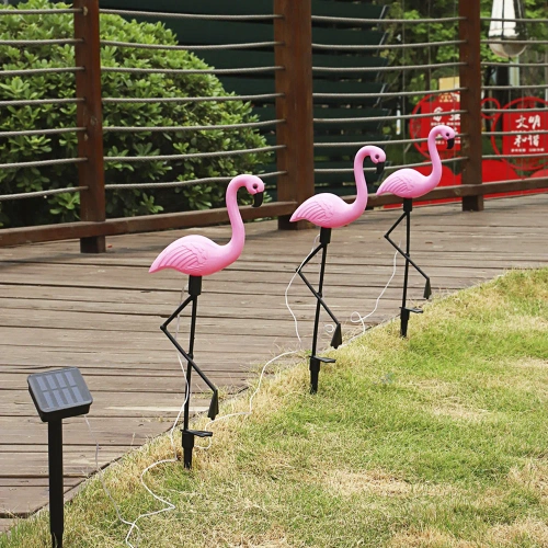 Garten Solar-LED-Laterne Flamingos 3er Set | 51cm, 600mAh | BRD-3IN1