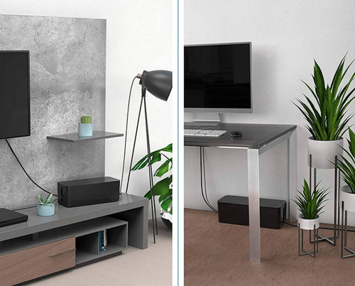 Kabelbox Organizer | Größe S | Aufbewahrungsbox für Steckdosenleisten und Kabel | CB-S
