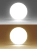 Schwarze, runde LED-Deckenleuchte 24W | Flimmerfreies Aufbaupanel | RLB-C30W-B