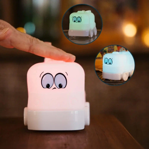 Silikon LED Nachtlicht Feuerwehrauto | Tragbare Kinderlampe 9 Lichtfarben | JL-603