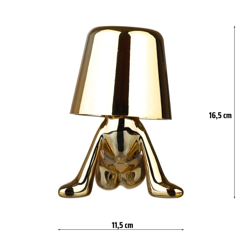 Nachtlicht mit eingebautem Akku | HJA23-C-GOLD| Moderne Tischlampe mit Touch-Bedienung