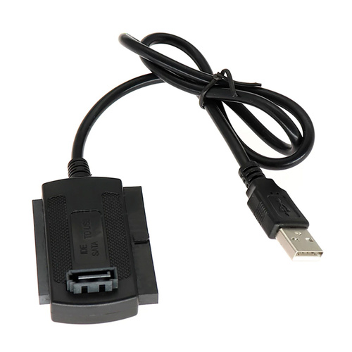 SATA/IDE zu USB Adapter | Unterstützung für 2,5-Zoll, 3,5-Zoll HDD, SSD, CD-ROM, DVD-ROM | SATA07