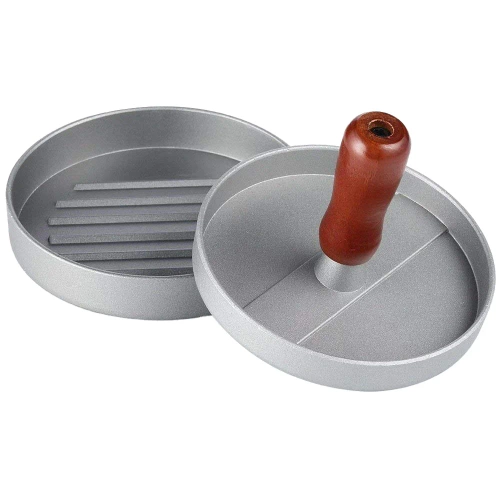 Burgerpresse | Fleischformer für Grillfleisch | HM-S117-SILVER