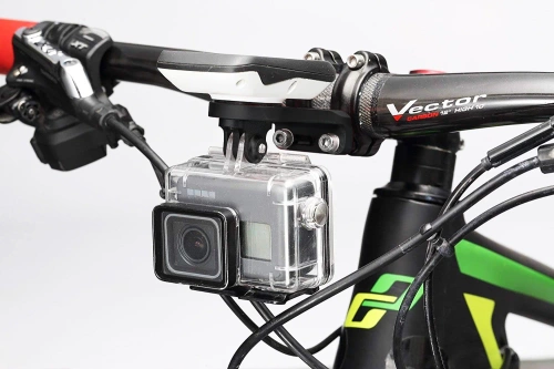 Vorbauhalterung für Fahrradcomputer und GoPro | Aluminiumhalterung kompatibel mit Garmin, Bryton | MBZJ-042