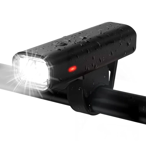400lm USB-C LED-Fahrradscheinwerfer | Wasserdichtes Fahrradlicht mit SOS-Modus | Leistungsstarkes Licht mit eingebautem Akku | XJLQD