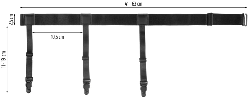 Hemd-Haltegurt | Sockenhalter zur Fixierung des Hemdes in Hose oder Rock | schwarz | MR-1004-BLACK