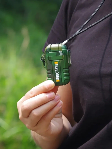 Plasma Feuerzeug | Wasserdichtes Survival Feuerzeug | USB wiederaufladbares Feuerzeug | JL-F12-Grün