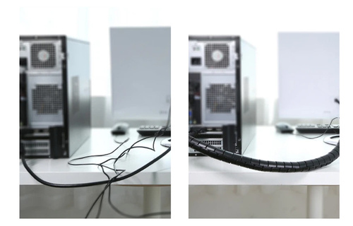 Kabelkanal, Kabel- und Leitungsorganizer | 2,6 m | schwarz | CRG-002-2.6M