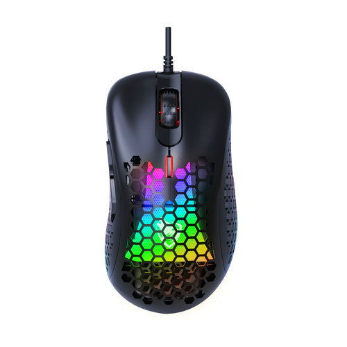 Ultraleichte Gaming-Maus für Computer, kabelgebunden, optisch, USB | LED RGB-Beleuchtung | 800-6400 DPI, 6 Tasten | G540