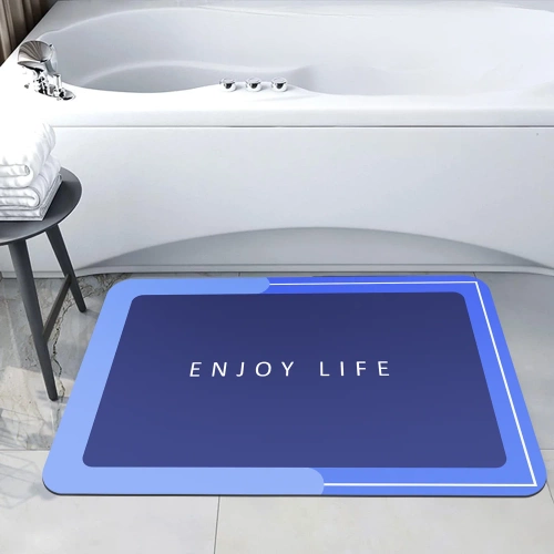 Badematte | Schnelltrocknender Badteppich | Rutschfester Badteppich | GZN-640-BLUE