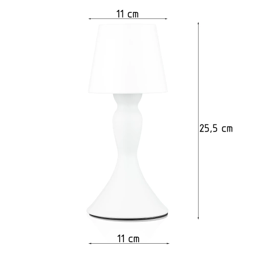 Kabellose Nachtlampe mit eingebautem Akku | Stilvolle Tischlampe mit einstellbarer Farbe und Lichtintensität | YG-D021-WHITE