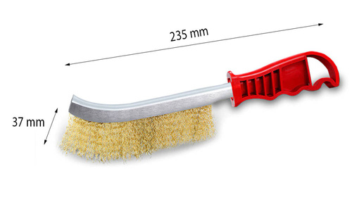 Handdrahtbürste Messing beschichtet