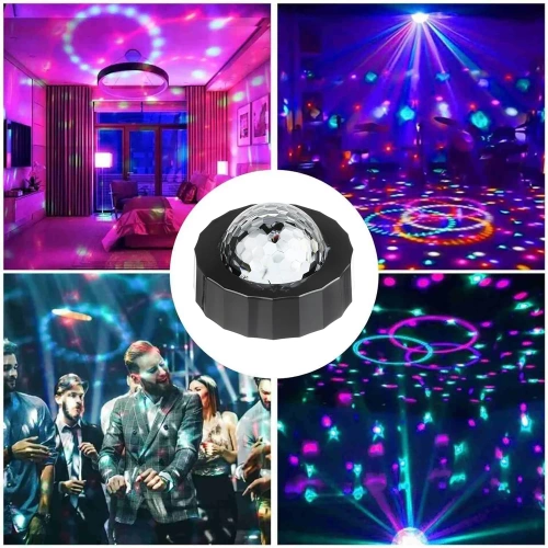 Mini-Disco-Kugel | Kabellos | USB | Für das Auto und Zuhause 