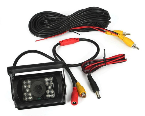 Rückfahrkamera-Set | 18 IR | 12–24 V mit 4,3" LCD TFT Monitor im Rückspiegel | PZ702 PZ470