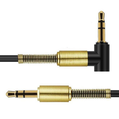 Winkel-Klinkenkabel | vergoldete Stecker | HQ | AW-1-1M-Black