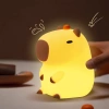 Silikon LED Nachtlicht Capybara | Tragbare Kinderlampe 8 Beleuchtungsmodi mit Timer | Nachtlicht mit warmem Licht 3000K | DS-CPBR-01