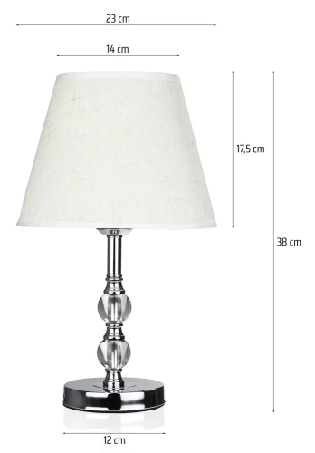 Tischleuchte stehend | 38 cm Höhe, modern, glamourös, E27 Fassung | TB-D531