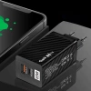GaN | 65-W-Schnellladegerät mit USB- und USB-C PD 3.0-Anschlüssen 