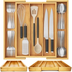 Besteck-Organizer | Schubladeneinsatz aus Bambus | KBT-G513