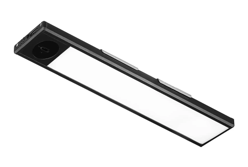 LED-Möbelleuchte mit Bewegungsmelder | kabelloses Nachtlicht mit Sensor, 20 cm | schwarz | HSL-S20CM-BLACK