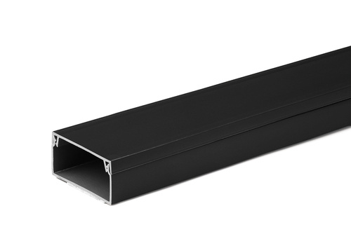 Kabelkanalabdeckung für TV- und Rundfunkkabel, Kabelkanal, Abdeckung | Selbstklebendes Band 3M | 1 Meter, 40x20mm, schwarz | ZXC-20-1M
