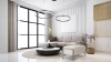Zweiteilige moderne Pendelleuchte | LED | Schwarz | RLK-C02-50W-B