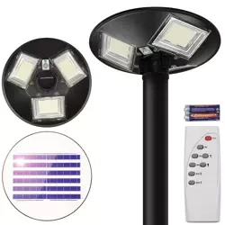 LED-Straßenleuchte Solar UFO | 300 W, 8 Ah, IP65, 240 SMD5730 LEDs, großes Solarpanel 6 V/13 W, Fernbedienung | LDT-B240