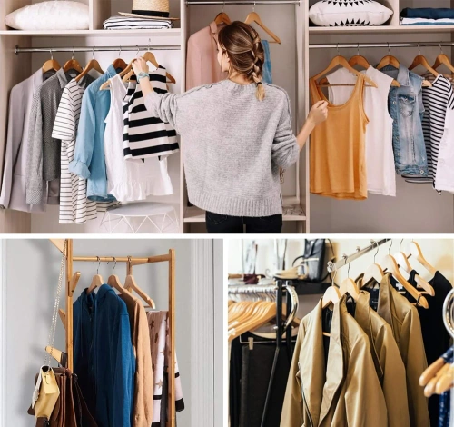 Kleiderbügel-Set | Holzkleiderbügel für Kleiderschrank | HLD-Z10