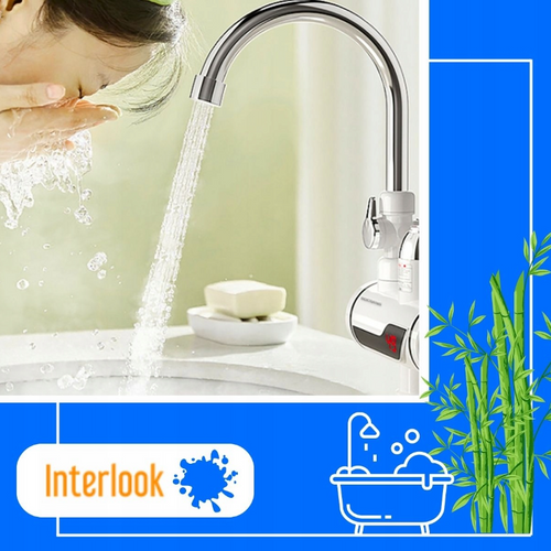 Elektrischer Wasserhahn | Durchlauferhitzer, schwenkbarer Auslauf | weiß | RY-008