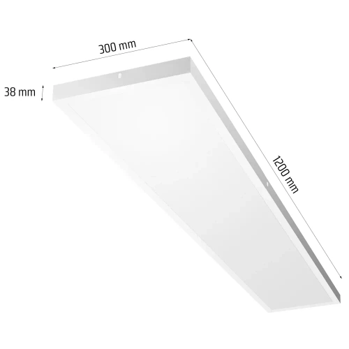 LED-Deckenpanel | Aufputz-Plafond 120x30cm | 60W, 6000lm | Weiss