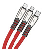 3-in-1 verstärktes USB-Kabel für Telefon - Micro USB, Type-C, Lightning (iPhone) | UC-009