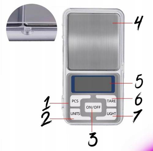 Taschenwaage für Schmuck | digitale Präzisionswaage | DH-68B-500g