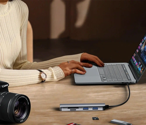 USB-C-Hub | 3x USB, SD-Kartenleser, TF-Kartenleser, Typ C 5-in-1 Adapter |