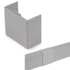 Gerader Verbinder für Abdeckleiste 40x20mm | grau | CDT-02