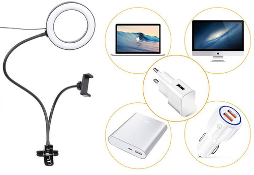 LED-Ringlampe 40W auf flexiblem Ständer | für Make-up, Videokonferenzen | SENY-6IN