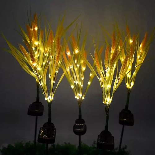 Solarblume | Solar-LED-Gartenlaterne Weizen | 73 cm, 600 mAh | FLD-44-GELB