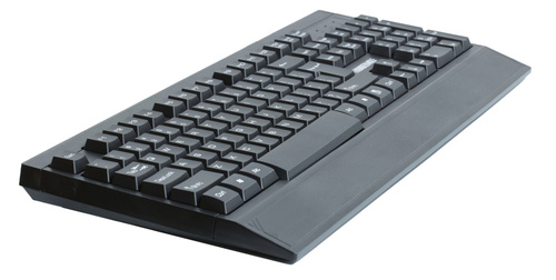 Kabelgebundene Tastatur mit integrierter Handgelenkauflage, vollständige Größe, leise, für das Büro