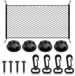 Kofferraumnetz für Auto | elastisches Sicherheitsnetz 110×60 cm | Gepäck-Organizer | Transportnetz | CTM-110*60CM-B