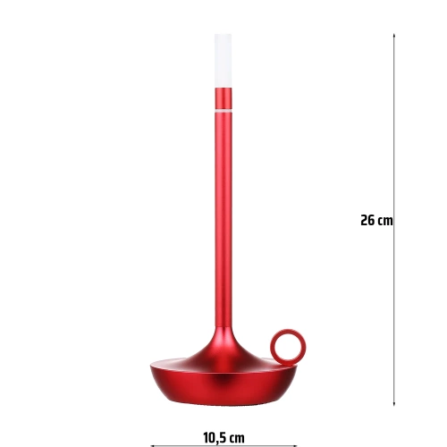 Moderne Tischlampe | Nachtlicht mit eingebautem Akku | HJA31-RED