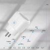 Intelligente WLAN-Steckdose | Kompatibel mit Google Assistant und Amazon Alexa | Steuerung über Smart Life oder Tuya Smart | Typ Schuko | Wattmeter, Zeitschaltuhr | SM-P16