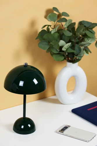 Stilvolle Tischlampe | Kabellose Nachtlichtlampe mit drei Farbmodi | HJA27-1-GREEN