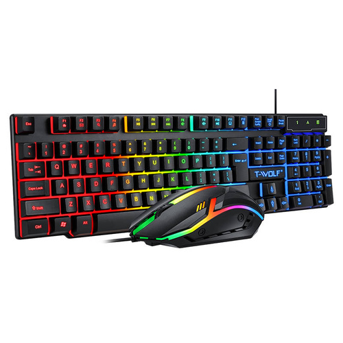 Gaming-Set mit RGB-LED-Beleuchtung Tastatur, Maus, Headset, Mauspad | TF800