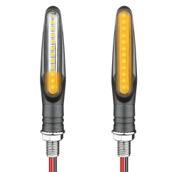 Dynamische LED Blinker für Motorräder | 12 LEDs | Blase | 2 Stück | MSL-12LED-02