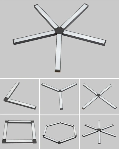 Verbindungselement, das es ermöglicht, 5 Lampen zu verbinden | C-7X4-5| Verbindungselement für Lampen der Modern Office Serie