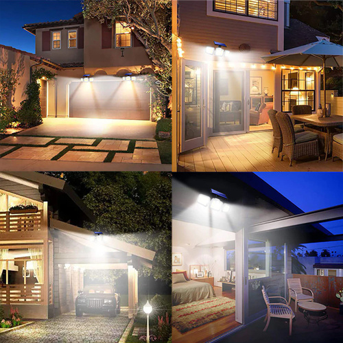 Solar-LED-Lampe mit Bewegungs- und Dämmerungssensor IP65 | 171 LED-COB-Lampen | IR-Fernbedienung | LD-171COB