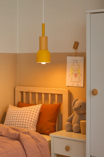 Pendelleuchte mit Holzelement | skandinavisches Design, E27 Fassung, geeignet für Wohnzimmer und Schlafzimmer | gelb | YG-XD002C-Y